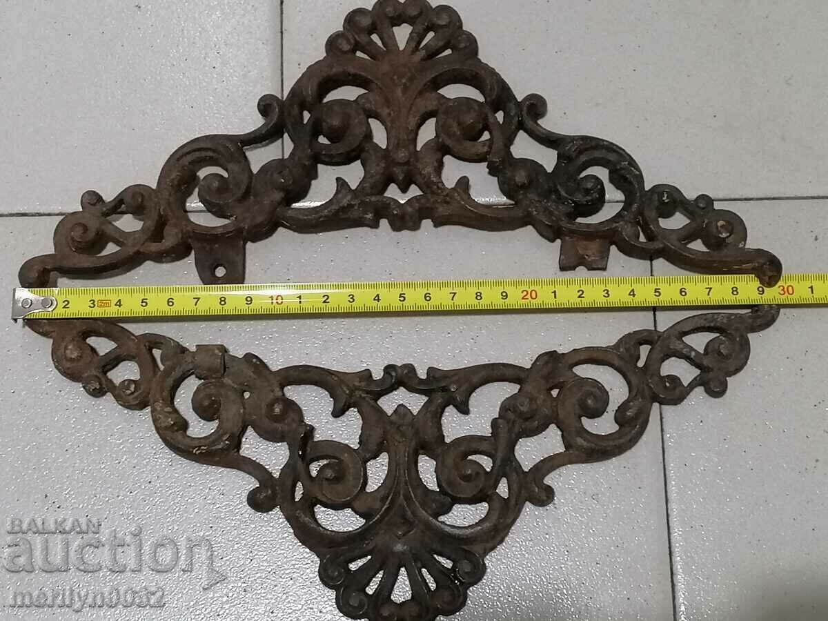 Delivery of Decoration panel relief cast iron 2 pieces late 19th century bas-relief