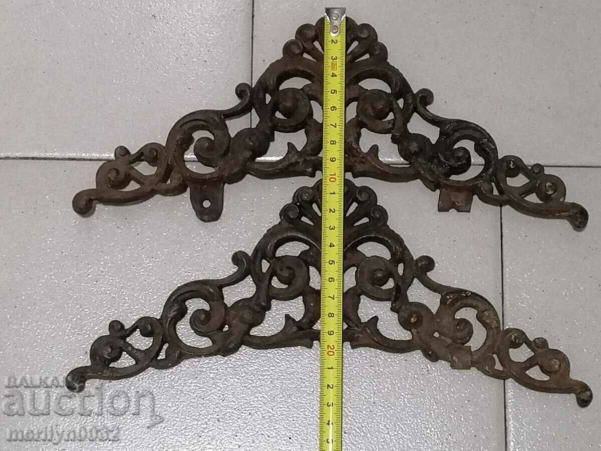 Decoration panel relief cast iron 2 pieces late 19th century bas-relief - 5