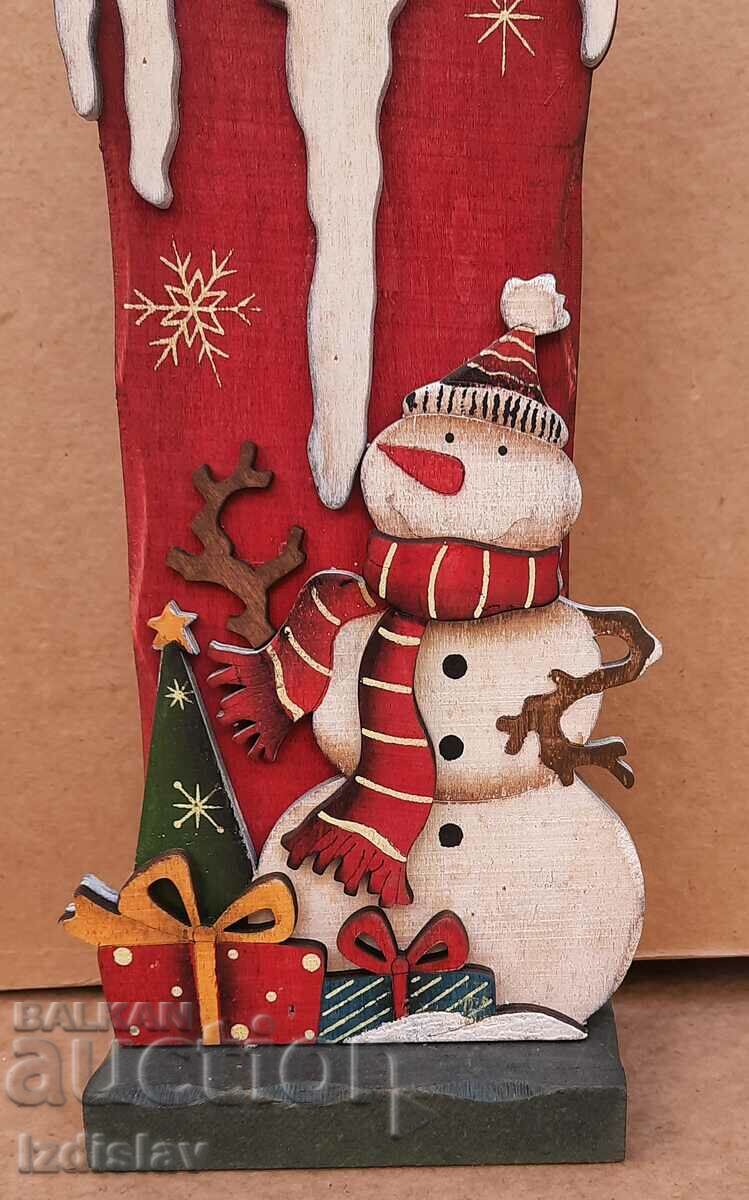 Ξύλινη χριστουγεννιάτικη διακόσμηση. με τιμή 25.00 BGN | € 12.78