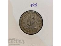 Eastern Caribbean 25 cents 1955