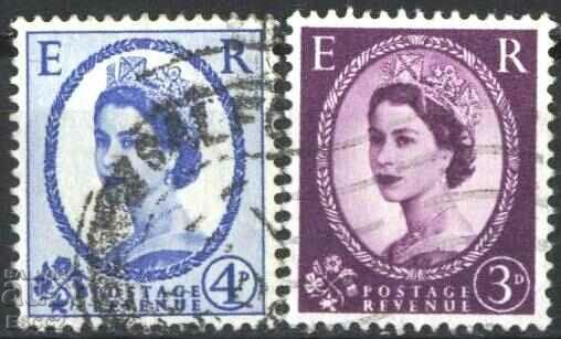 Клеймовани марки Кралица Елизабет II  1954 от Великобритания