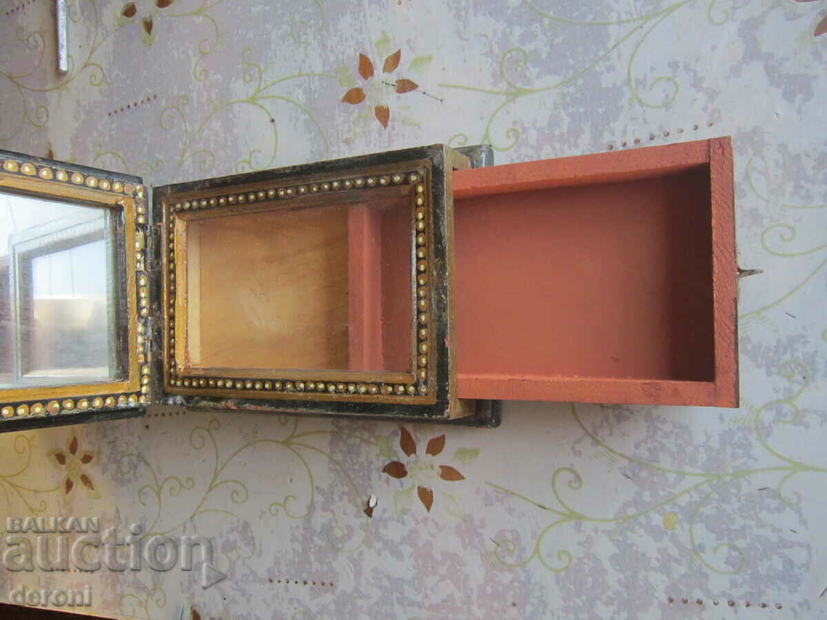 Antique casket jewelry box with mirror - 6 Antique casket jewelry box with mirror - 6