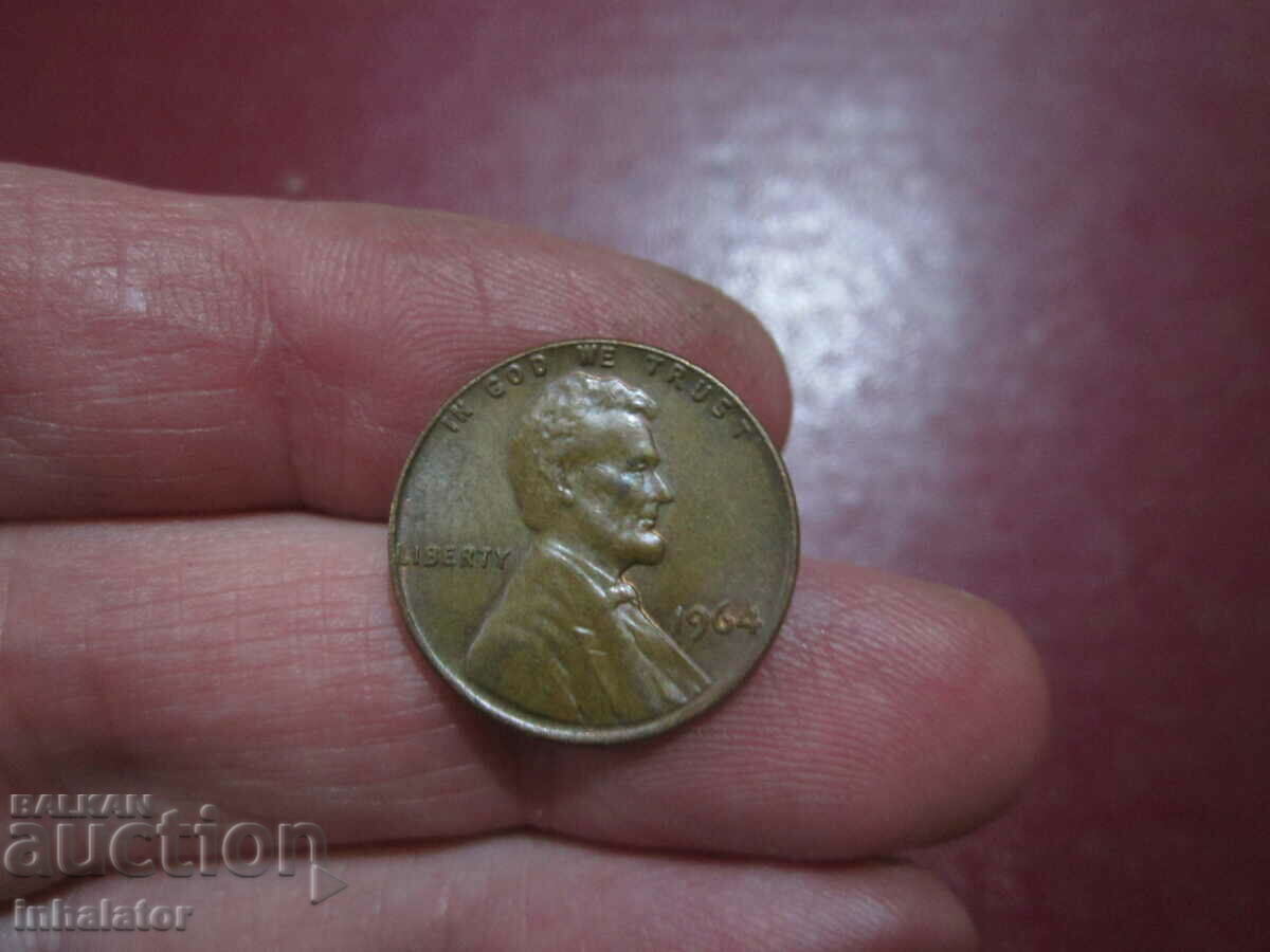 1964 год 1 цент САЩ