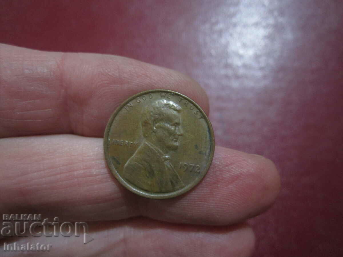1972 год 1 цент САЩ