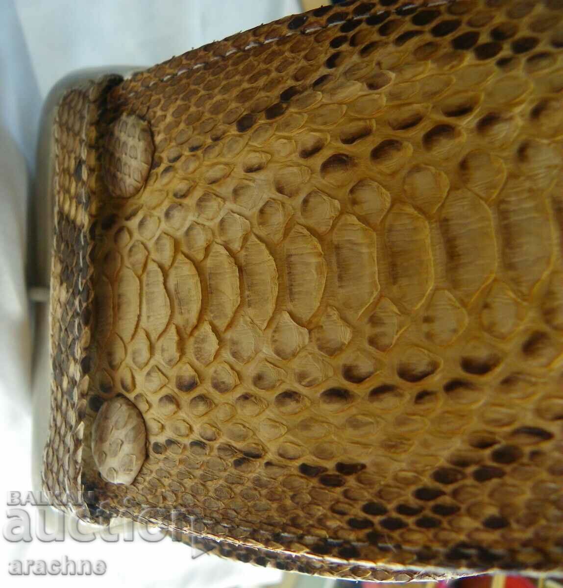 Wide belt made of genuine python leather - 7 Wide belt made of genuine python leather - 7