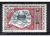 1966. France. 100 yards Paris pneumatic mail.