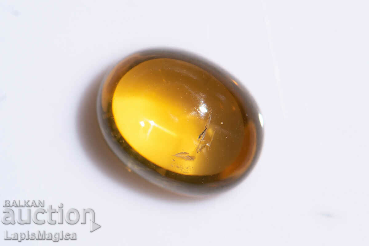 Caboșon galben crisoberil oval de 1,63 ct