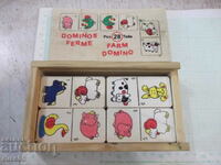 Wooden dominoes with animals for children