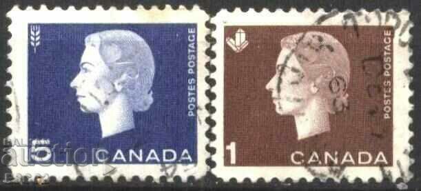 Stamped Queen Elizabeth II 1962 1963 of Canada