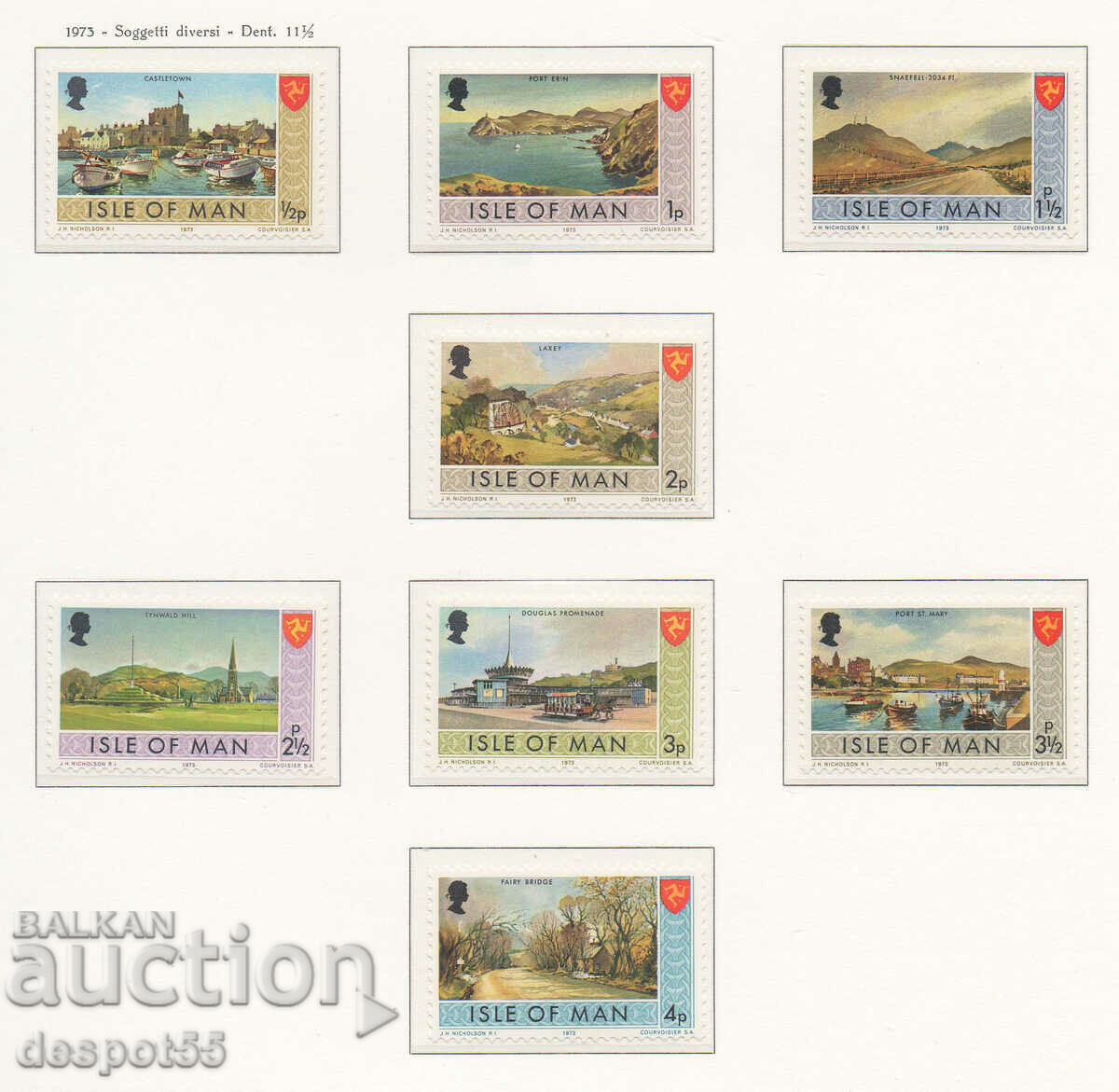 1973. Insula Man. Independenta postala. Primele timbre ale Insulei Man