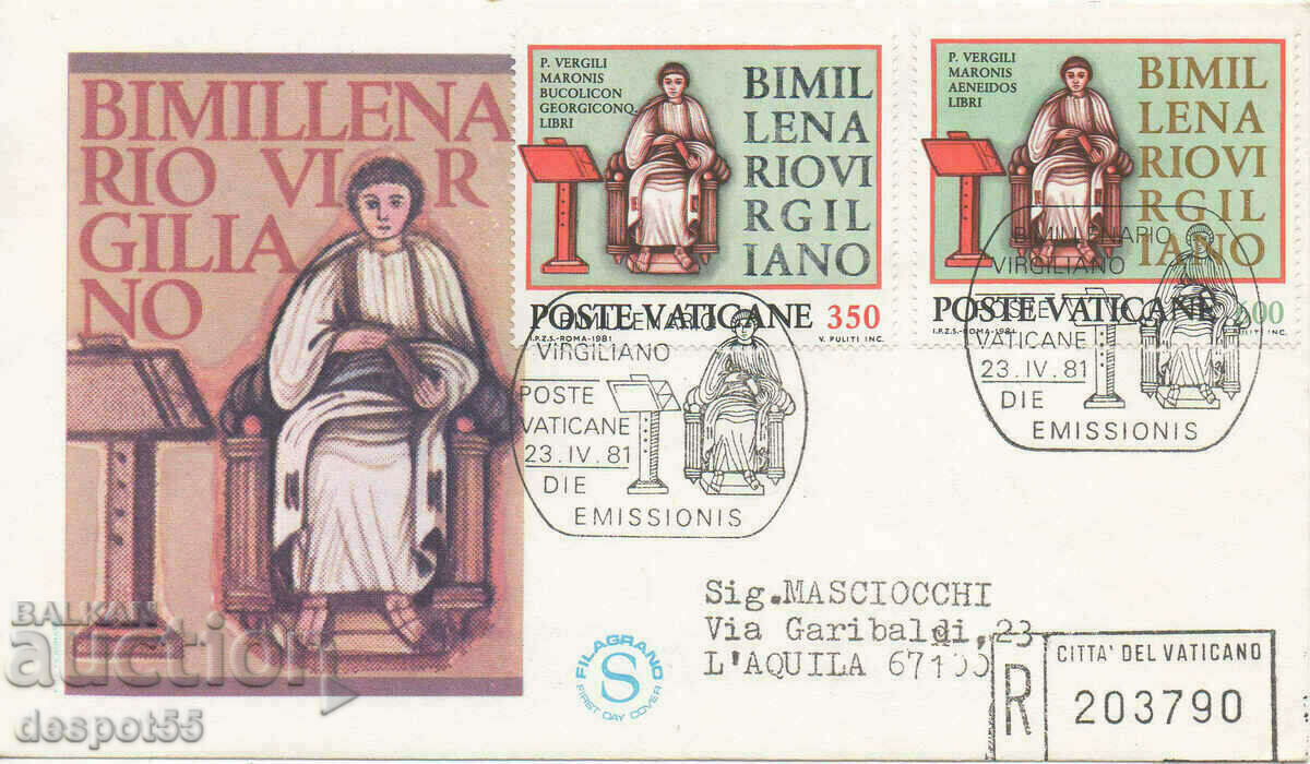 1981. The Vatican. "Day One" travel envelope. CURIOSITY!