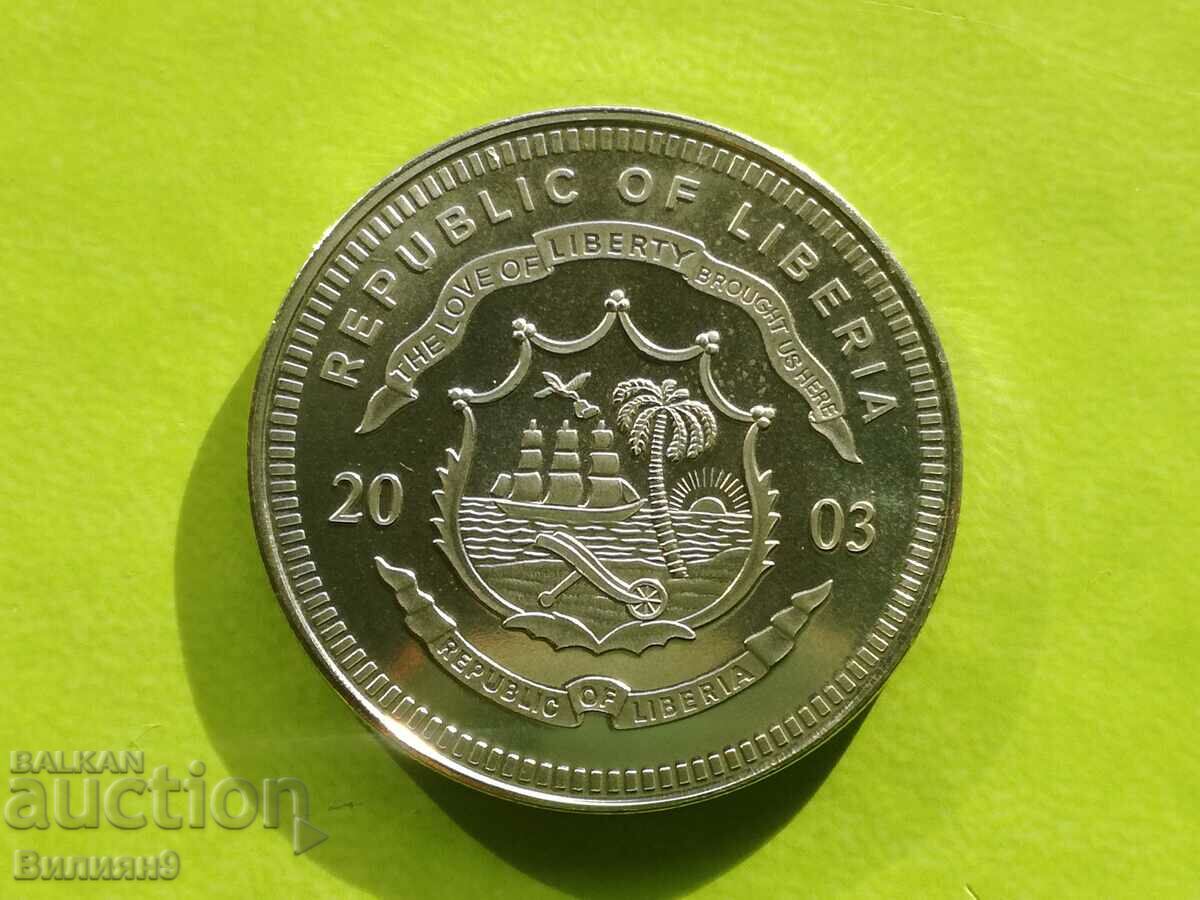 10 долара 2003 Либерия ''Роналд У. Рейгън'' BU