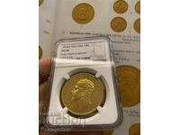 BGN 100 1894 NGC PCGS AU 58 GOLD STOLEVKA BALLARIA FERDI