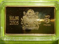 5 Kwacha 2005 Malawi ''USS Missouri'' Proof