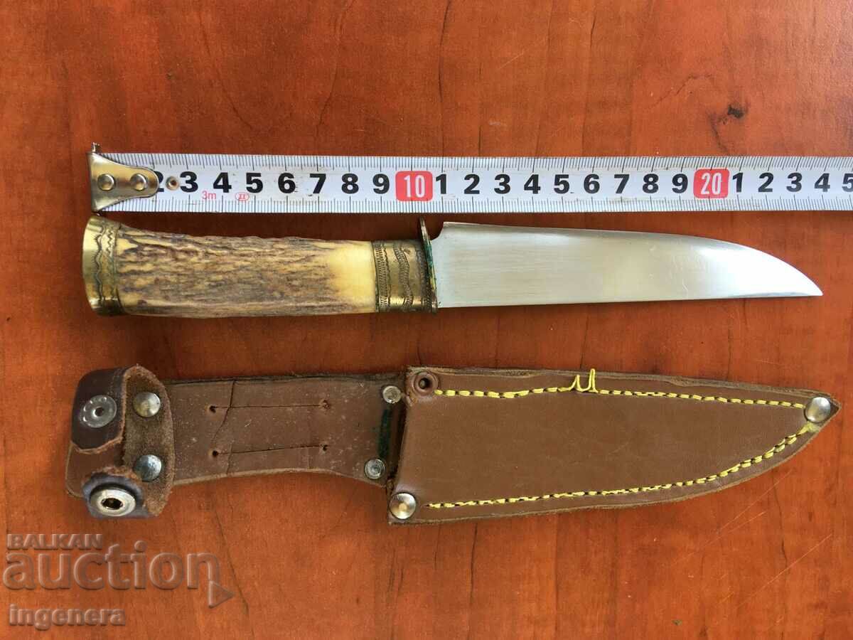 KNIFE BLADE HUNTING KNIFE HORN COLORED with price 155.00 BGN | € 79.25 KNIFE BLADE HUNTING KNIFE HORN COLORED with price 155.00 BGN | € 79.25