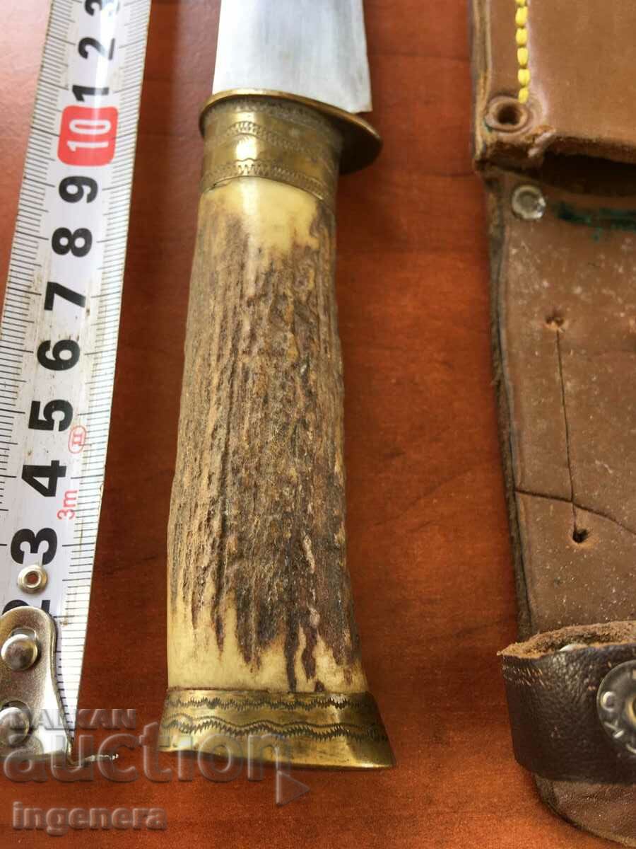 Delivery of KNIFE BLADE HUNTING KNIFE HORN COLORED Delivery of KNIFE BLADE HUNTING KNIFE HORN COLORED