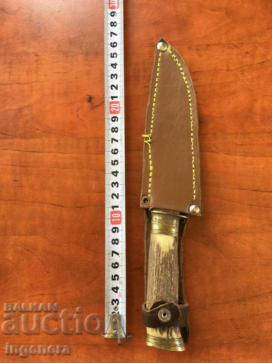 KNIFE BLADE HUNTING KNIFE HORN COLORED - 5 KNIFE BLADE HUNTING KNIFE HORN COLORED - 5