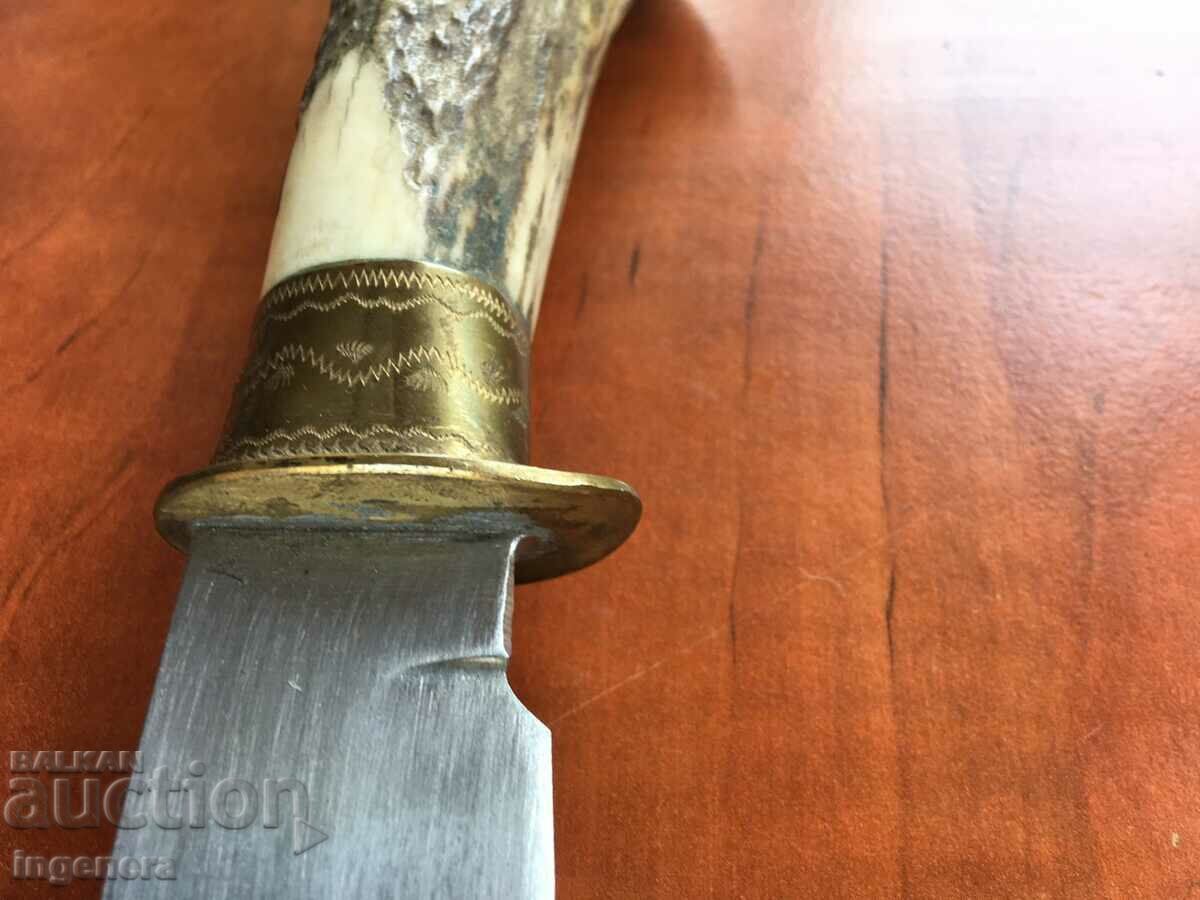 Delivery of KNIFE BLADE HUNTING KNIFE HORN COLORED Delivery of KNIFE BLADE HUNTING KNIFE HORN COLORED