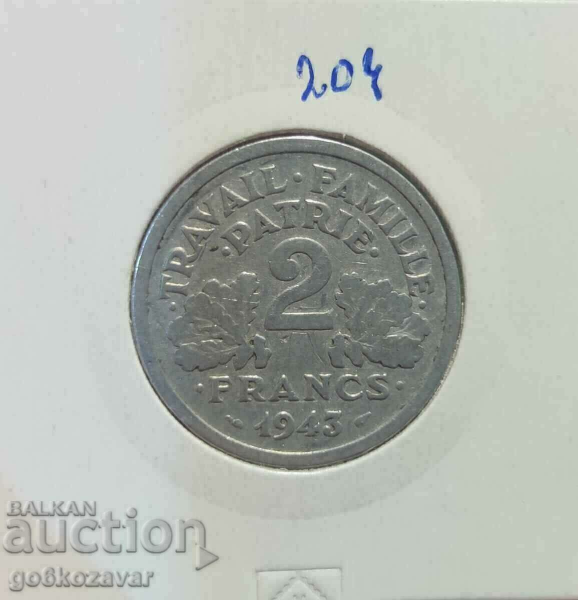 France 2 francs 1943 with price 2.90 BGN | € 1.48 France 2 francs 1943 with price 2.90 BGN | € 1.48