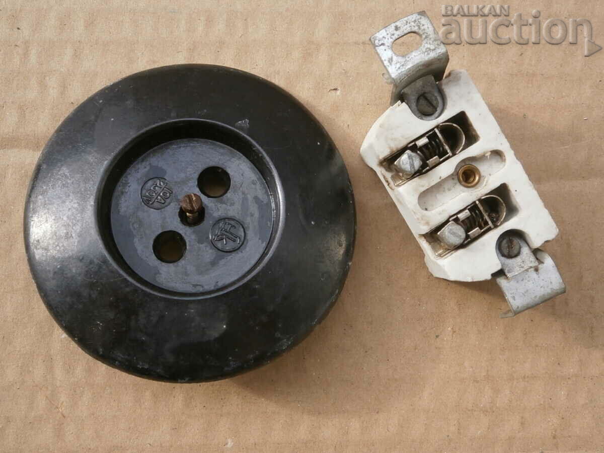 old bakelite key socket outlet - 5 old bakelite key socket outlet - 5