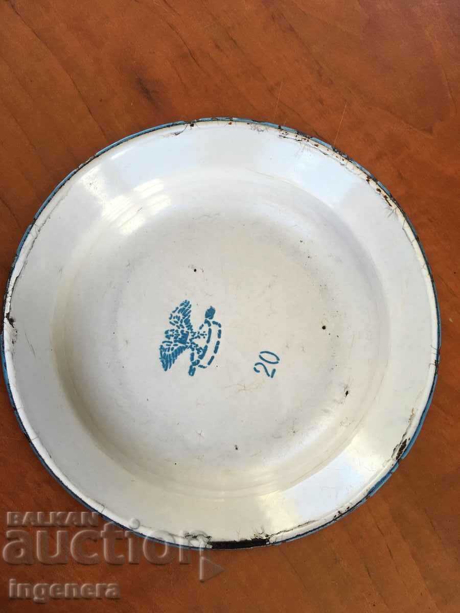 Auction ENAMELED METAL PLATE Auction ENAMELED METAL PLATE