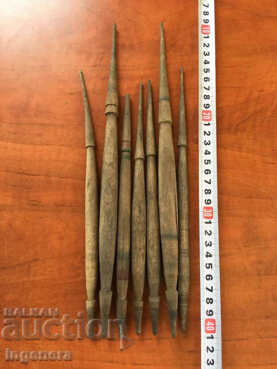 SPINDLE OLD HURKA YARN BOBBIN WOOD-7 PCS with price 8.00 BGN | € 4.09 SPINDLE OLD HURKA YARN BOBBIN WOOD-7 PCS with price 8.00 BGN | € 4.09