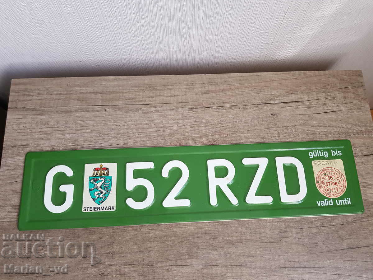 Παράδοση Παλιό αυστριακό αριθμό αυτοκινήτου Παράδοση Παλιό αυστριακό αριθμό αυτοκινήτου