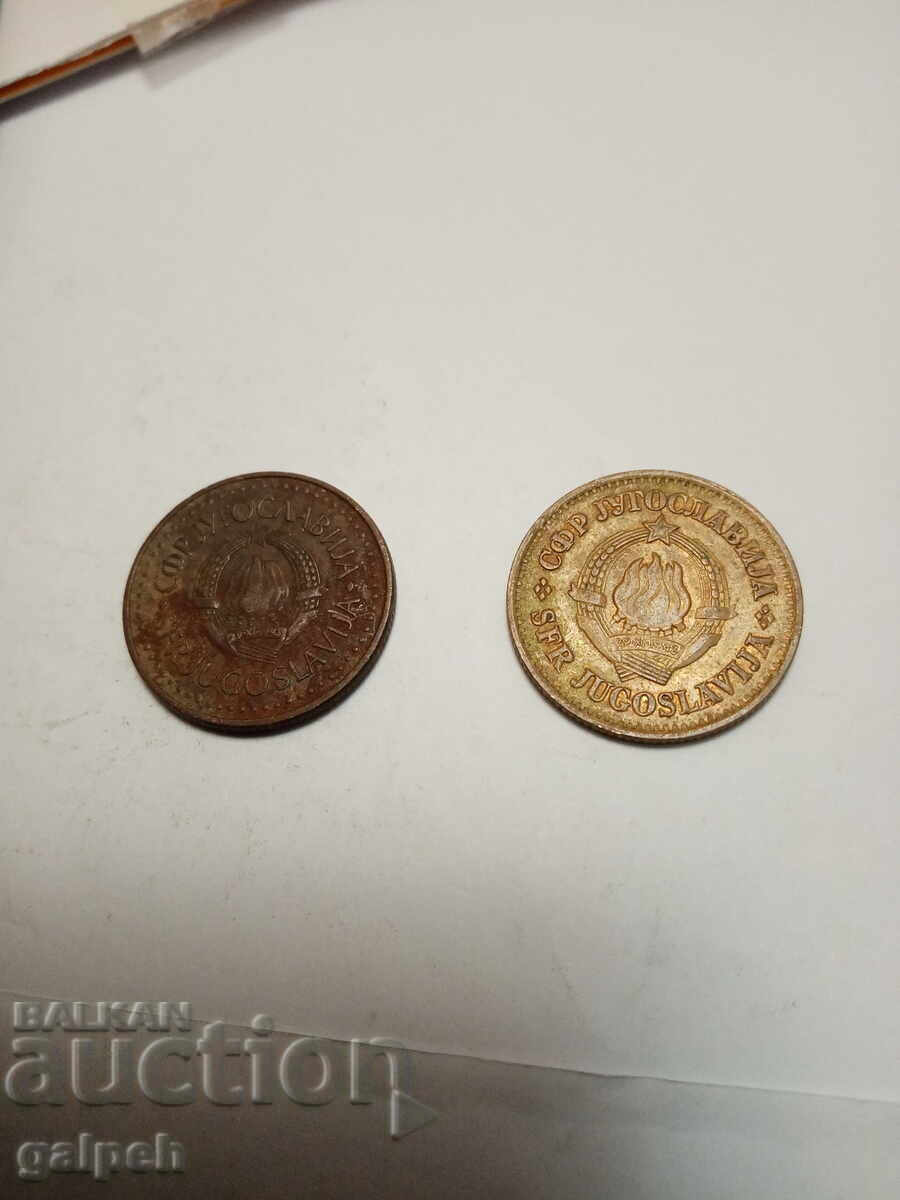 COINS OF YUGOSLAVIA - 10 DINARS and 20 PARIS - 1983.79 - BGN 1.2.