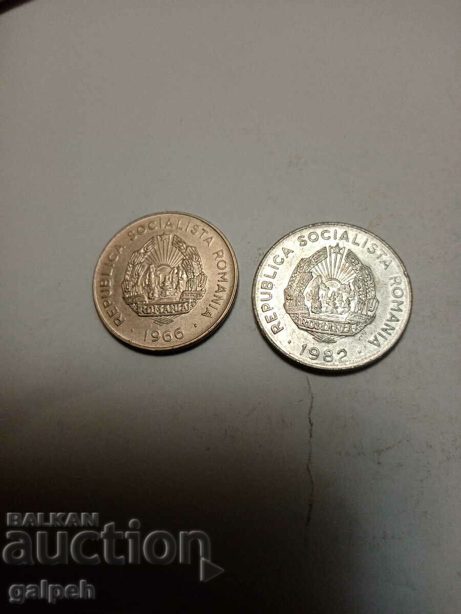 МОНЕТИ РУМЪНИЯ - 25 БАНИ - 1966,82 г- 2 бр. - 0.5 лв. с цена 0.50 лв. | € 0.26 МОНЕТИ РУМЪНИЯ - 25 БАНИ - 1966,82 г- 2 бр. - 0.5 лв. с цена 0.50 лв. | € 0.26