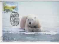 Carte poștală FDC Polar Animale Urs alb