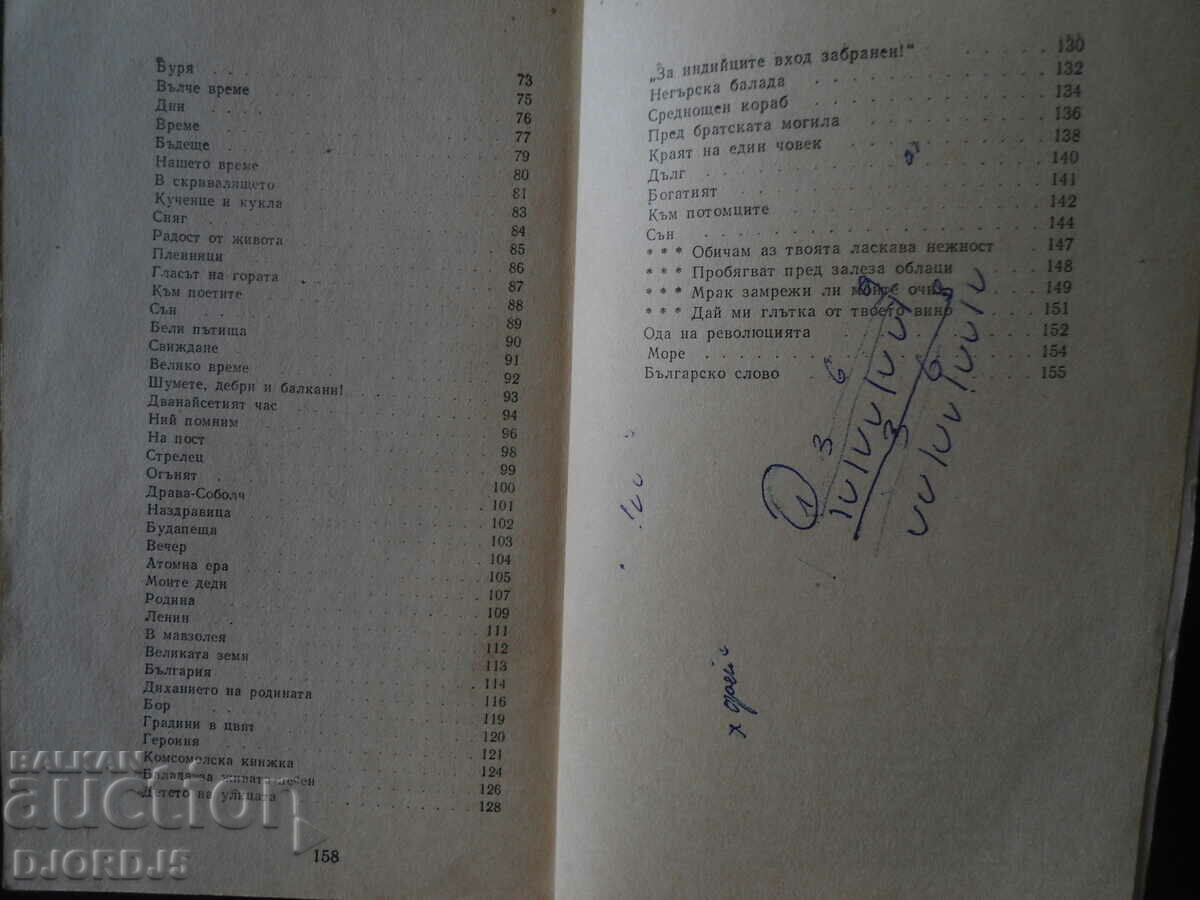 Δημοπρασία Mladen Isaev, ποιήματα