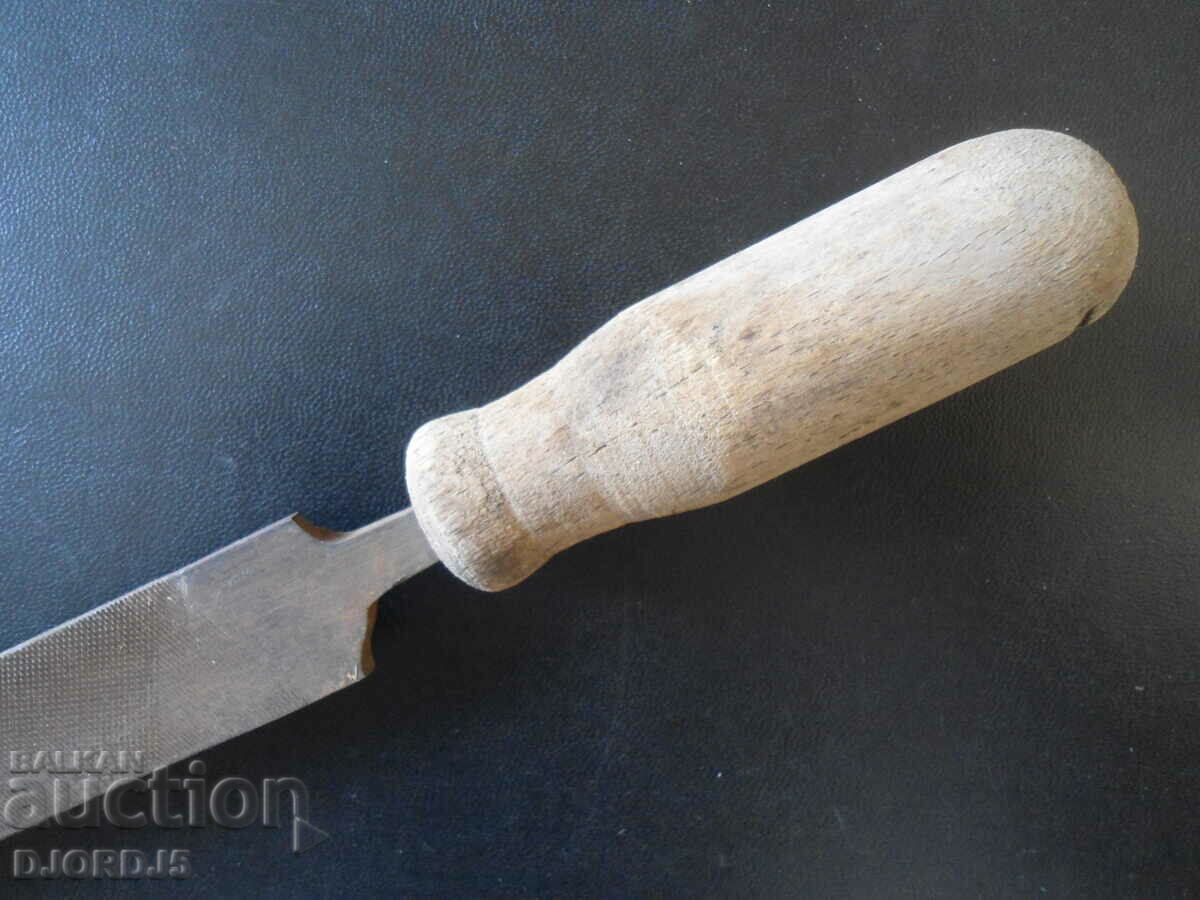 Auction Old hacksaw, markings, wooden handle Auction Old hacksaw, markings, wooden handle