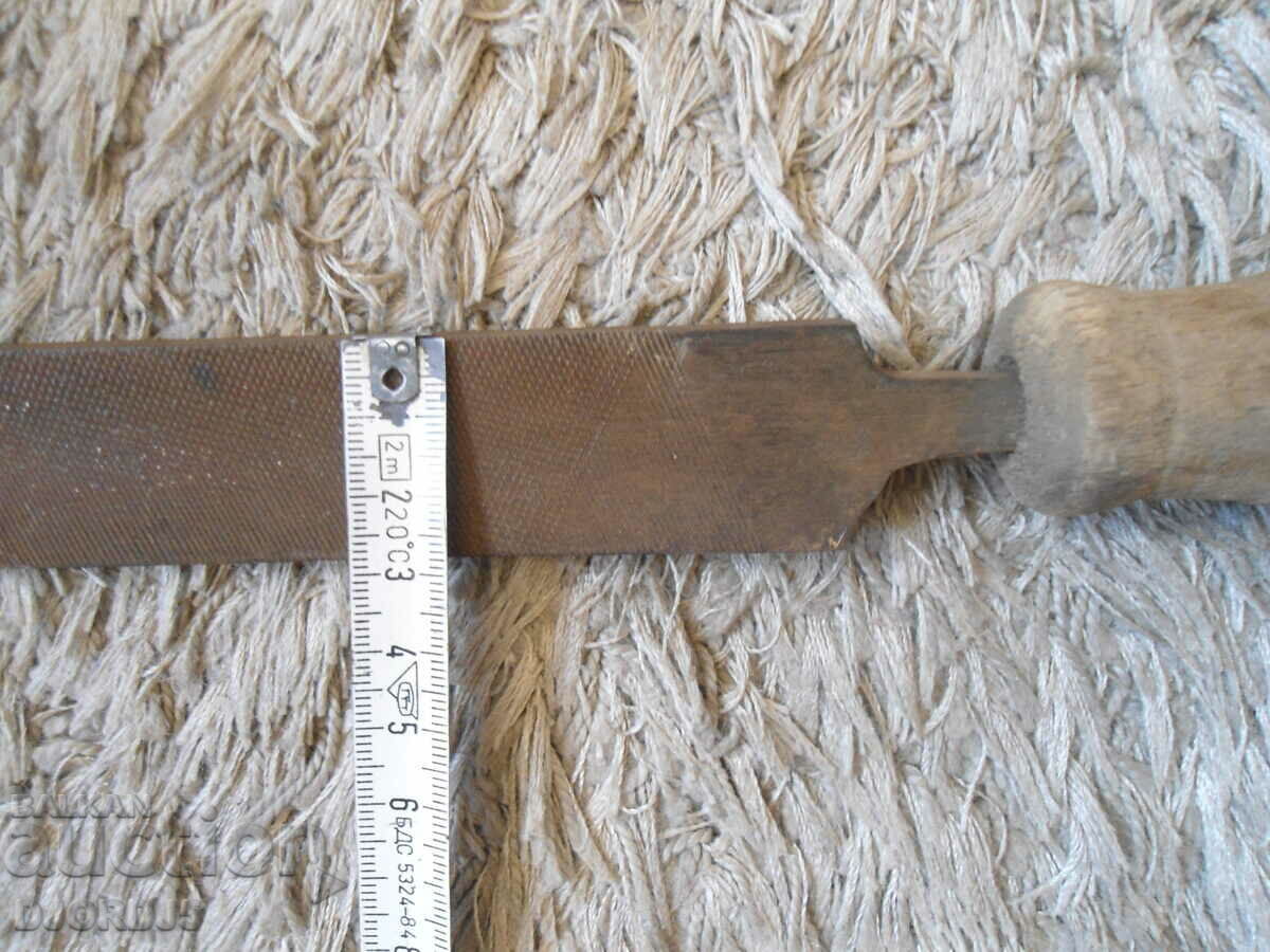 Old hacksaw, markings, wooden handle - 6 Old hacksaw, markings, wooden handle - 6