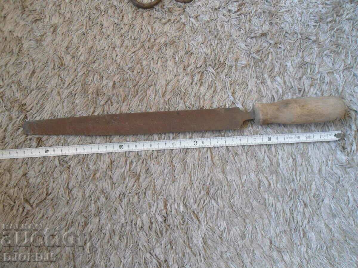 Old hacksaw, markings, wooden handle - 7 Old hacksaw, markings, wooden handle - 7