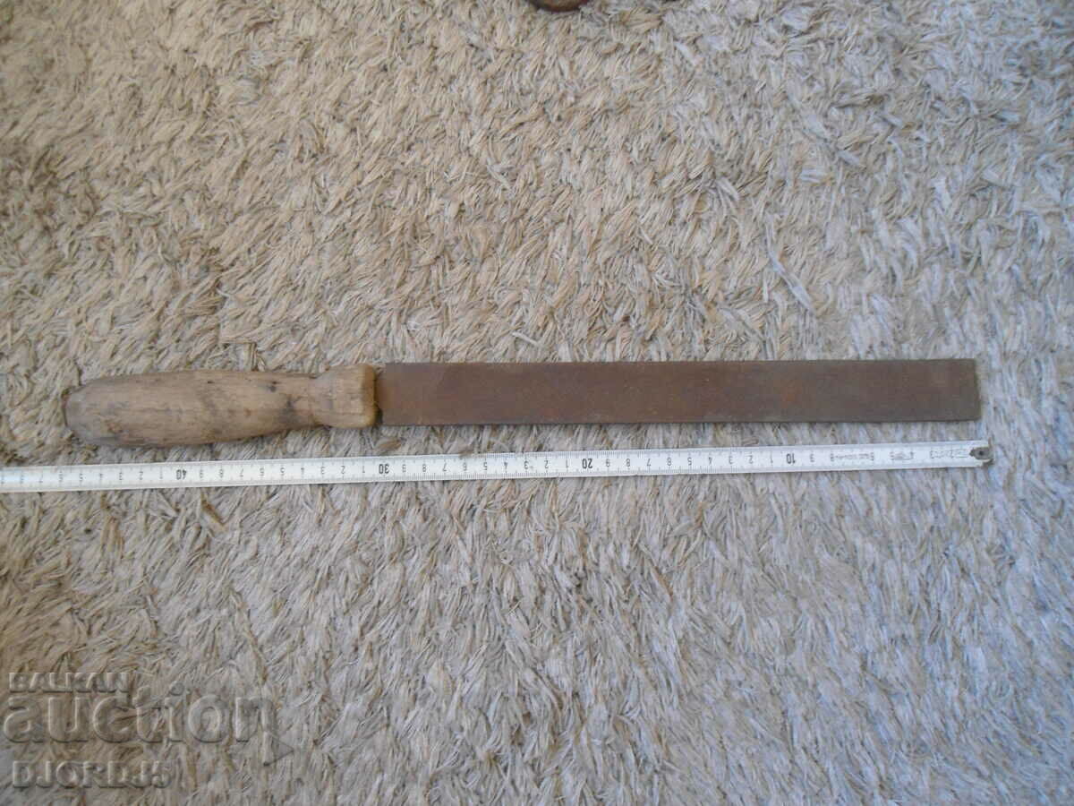 Old hacksaw, markings, wooden handle - 7 Old hacksaw, markings, wooden handle - 7