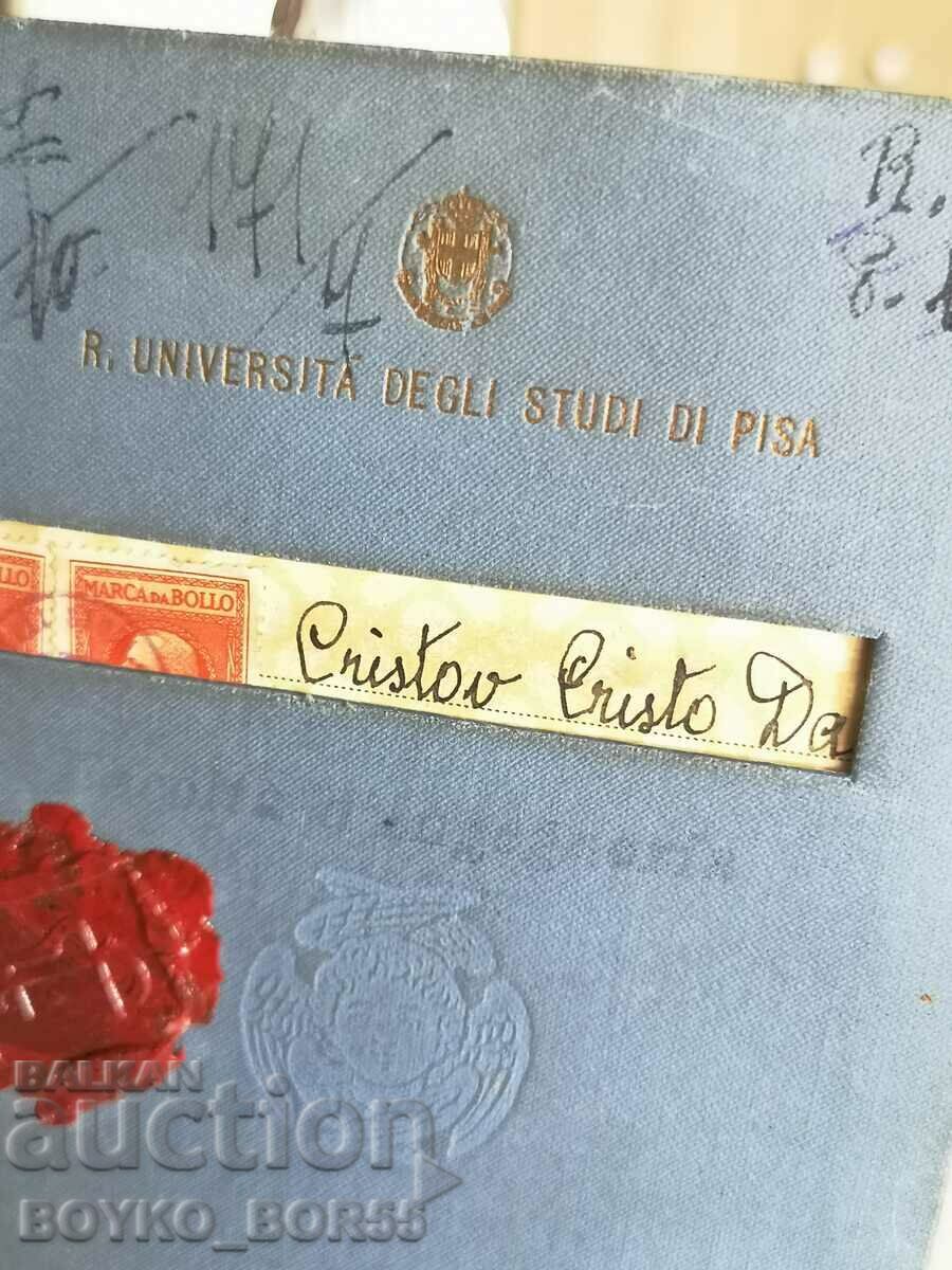 Vintage Original Italian Student Booklet 1935 - 7 Vintage Original Italian Student Booklet 1935 - 7
