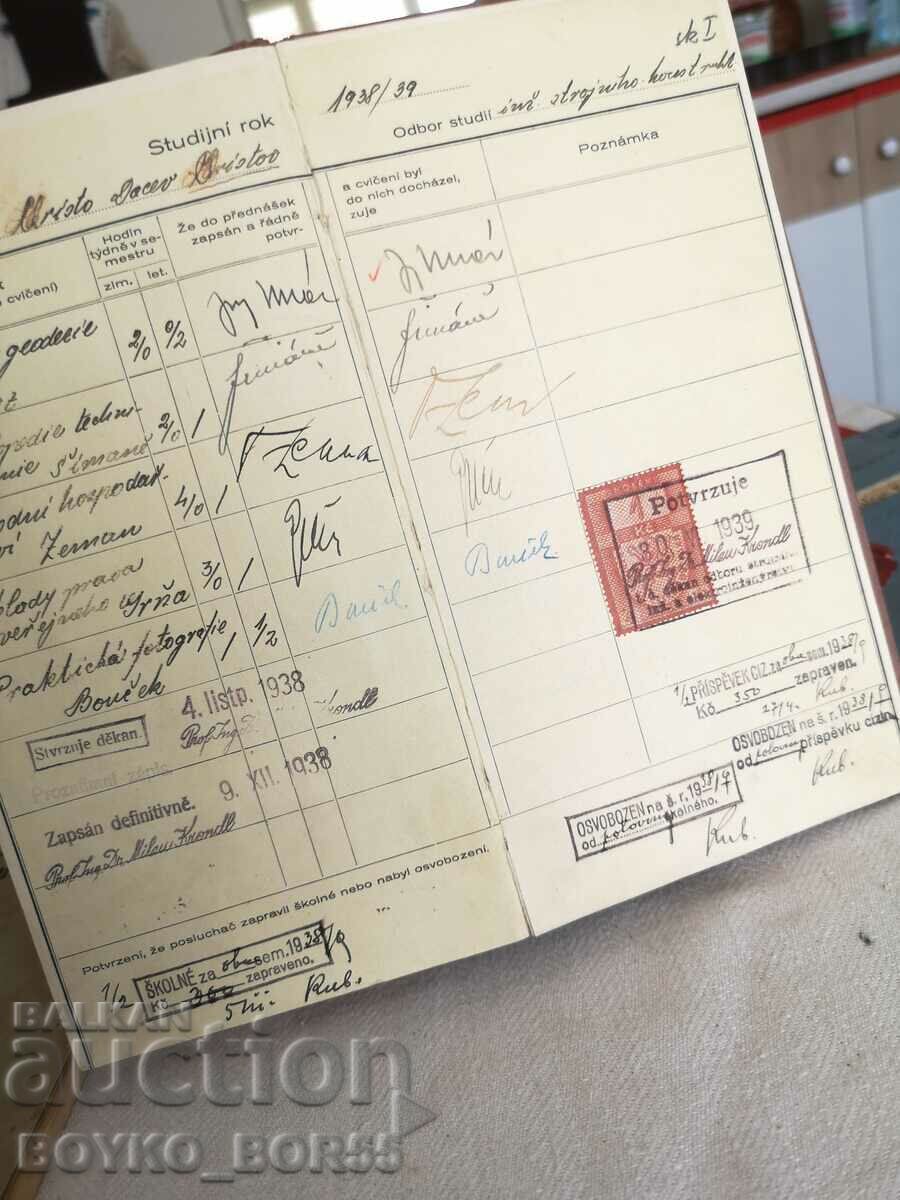 Vintage πρωτότυπο τσεχοσλοβακικό φοιτητικό βιβλίο 1938 - 5 Vintage πρωτότυπο τσεχοσλοβακικό φοιτητικό βιβλίο 1938 - 5