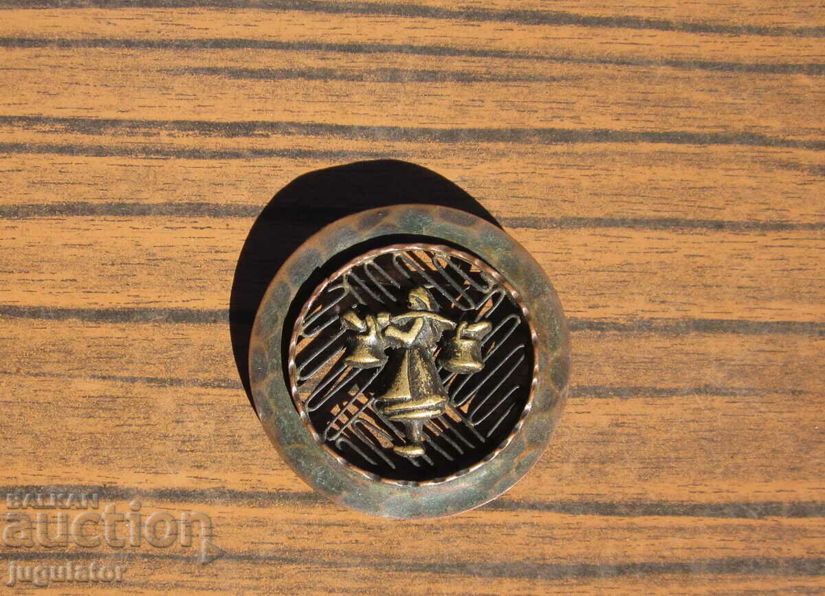 Auction Bulgarian Renaissance brooch jewelry woman in folk costume Auction Bulgarian Renaissance brooch jewelry woman in folk costume