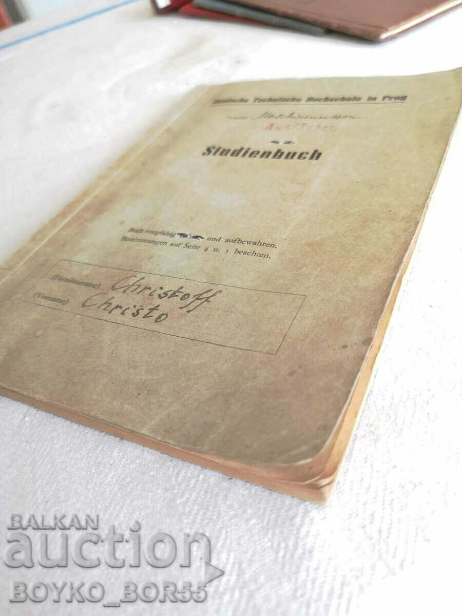 Vintage Original German 3rd Reich Student Book 1944 - 6 Vintage Original German 3rd Reich Student Book 1944 - 6