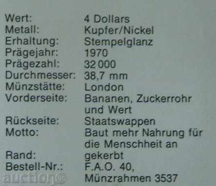 Licitație 4 dolari 1970 FAO, Barbados