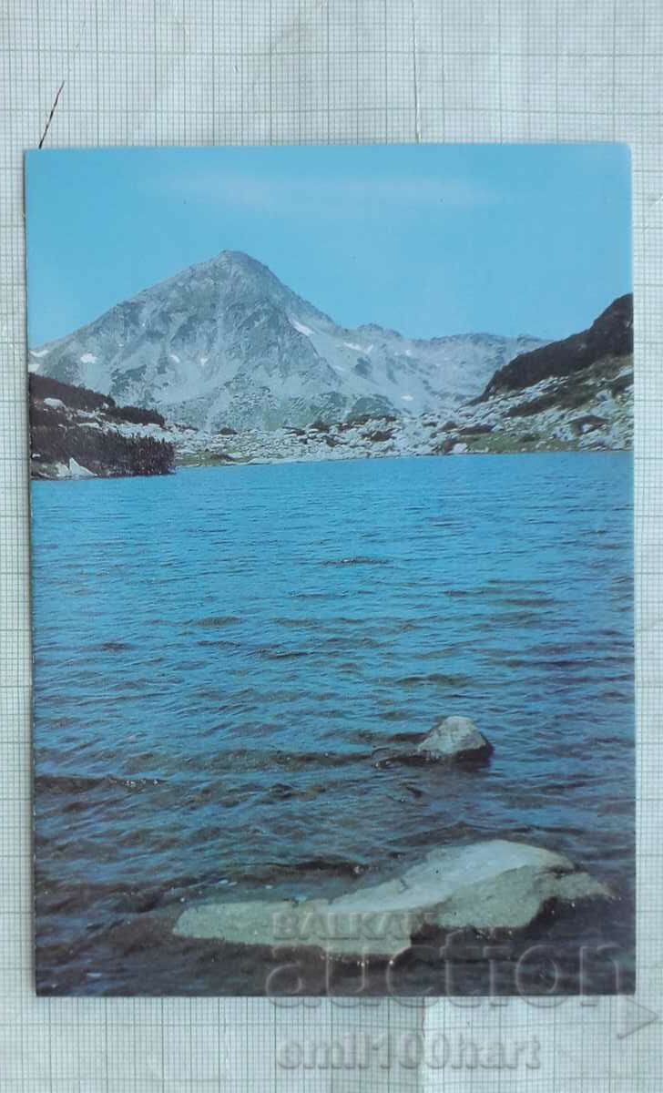 Κάρτα - Pirin Long Lake με την κορυφή Muratov