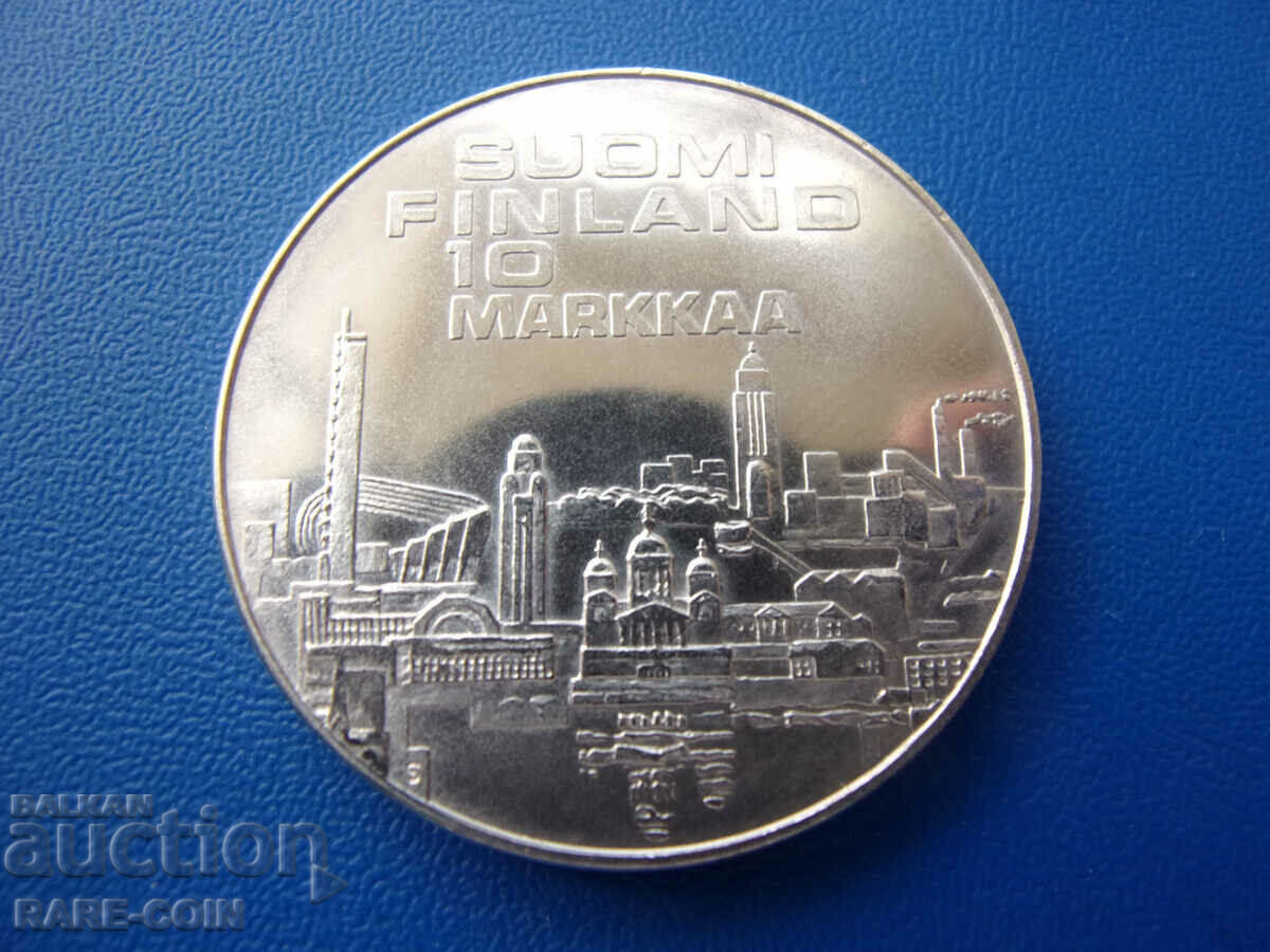 RS(43)  Финландия  10  Марккаа 1971 UNC  Сребро 24,2гр. Rare