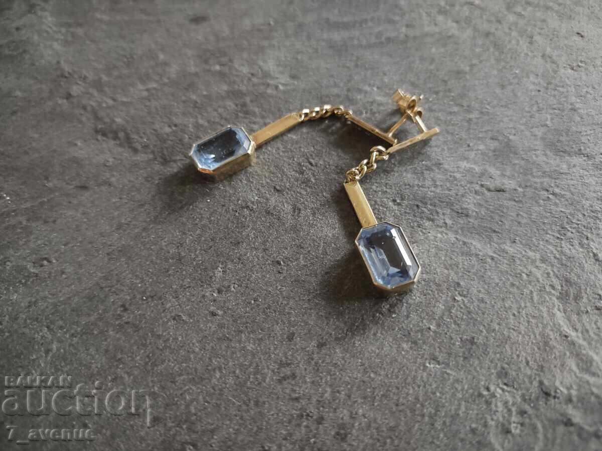 Аукцион Сребърни обици със син Топаз, позлата 12.12.2025 Аукцион Сребърни обици със син Топаз, позлата 12.12.2025