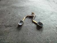 Ασημένια σκουλαρίκια με μπλε τοπάζι, επιχρύσωση 12.12.2025