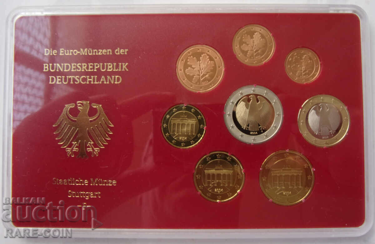 Аукцион RS(43)  Германия  Сет 8 Евро Монети 2004 F  PROOF UNC  Rare