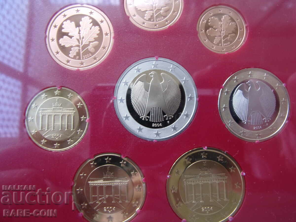 Доставка на RS(43)  Германия  Сет 8 Евро Монети 2004 F  PROOF UNC  Rare