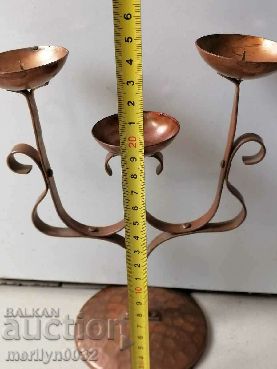 Delivery of Copper forged candlestick from copper soc period NRB candle Delivery of Copper forged candlestick from copper soc period NRB candle