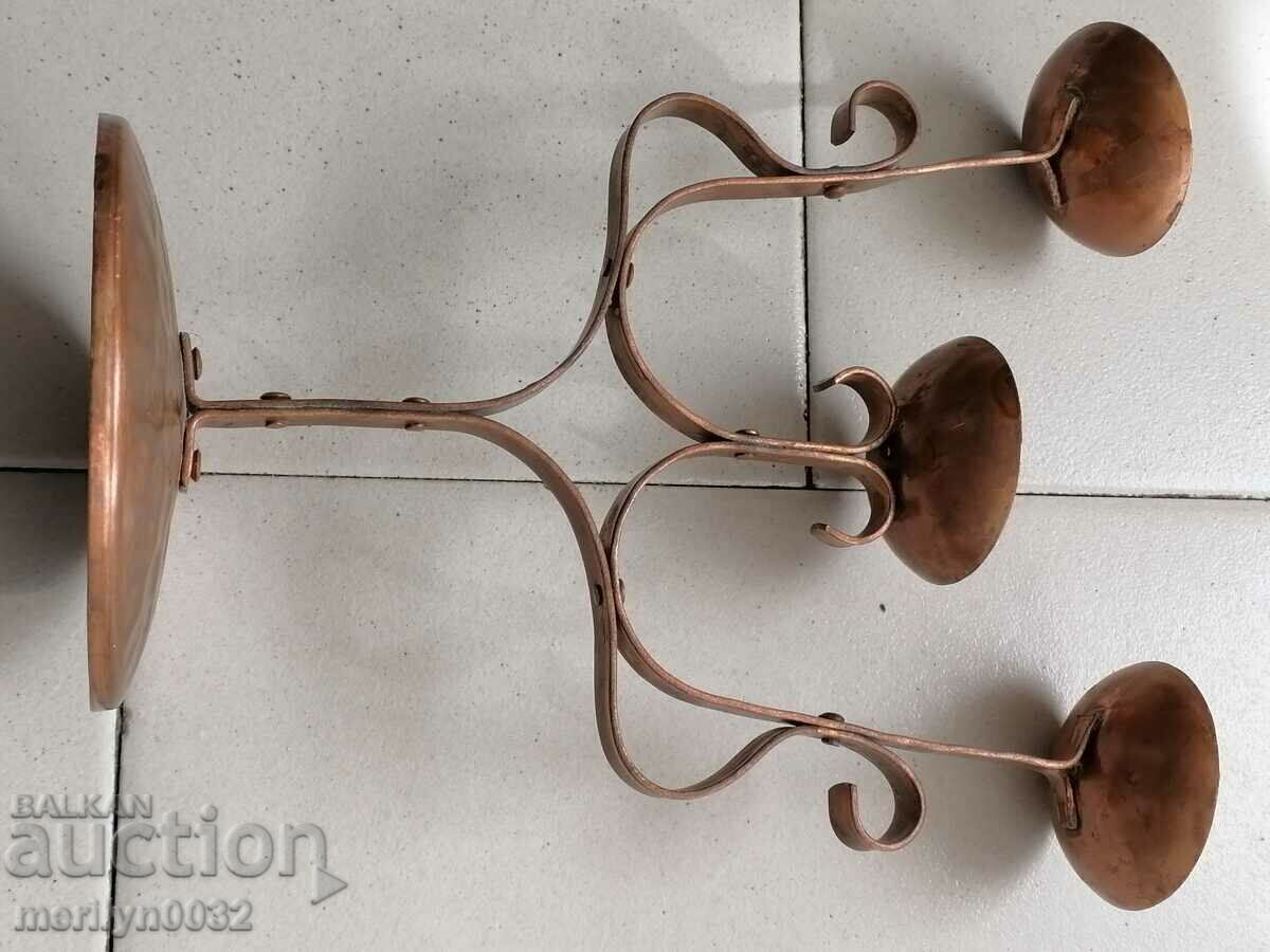 Copper forged candlestick from copper soc period NRB candle - 6 Copper forged candlestick from copper soc period NRB candle - 6