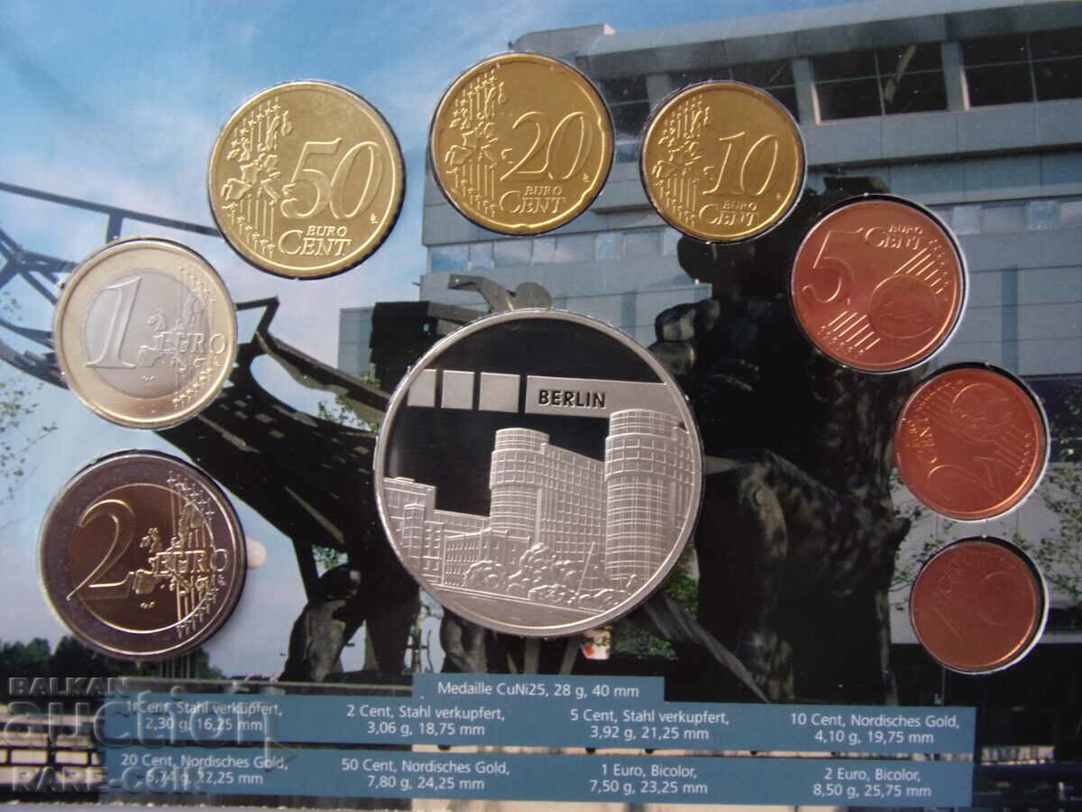 Licitație RS(43) Berlin Set 8 monede euro 2003 Medalie de argint UNC Rare
