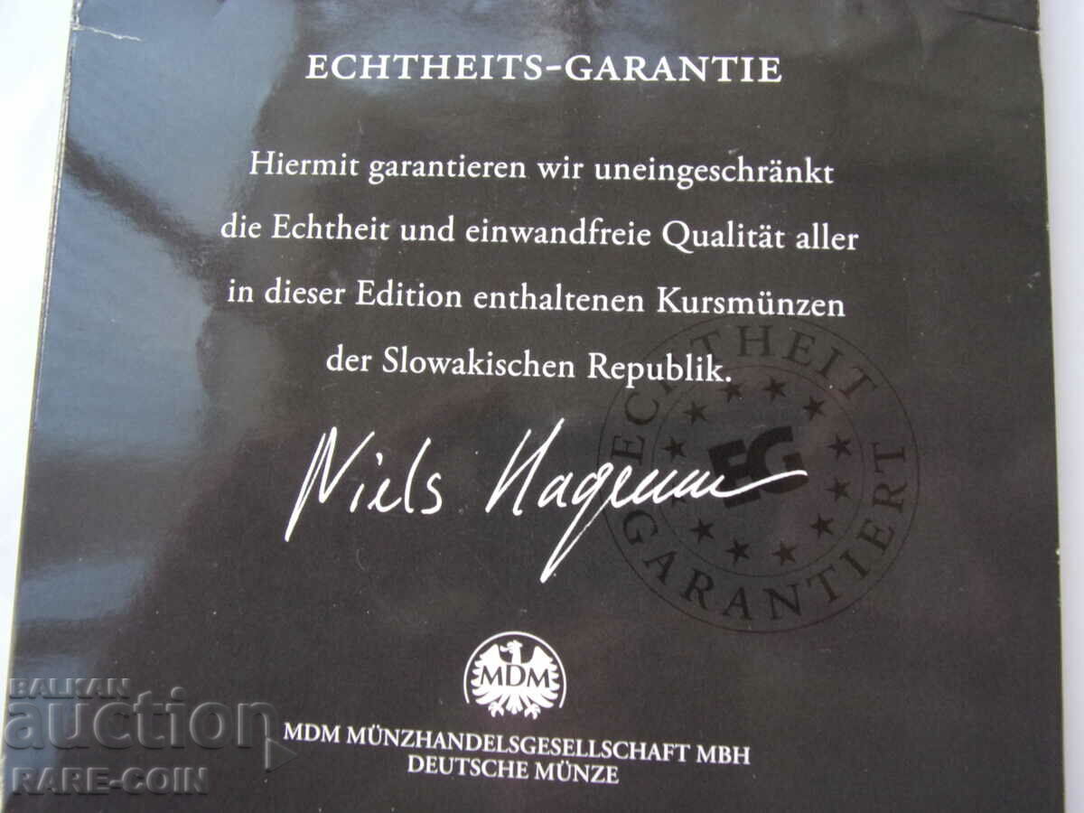 RS(43) Slovacia Set 8 Monede Euro 2009 UNC Rare - 6